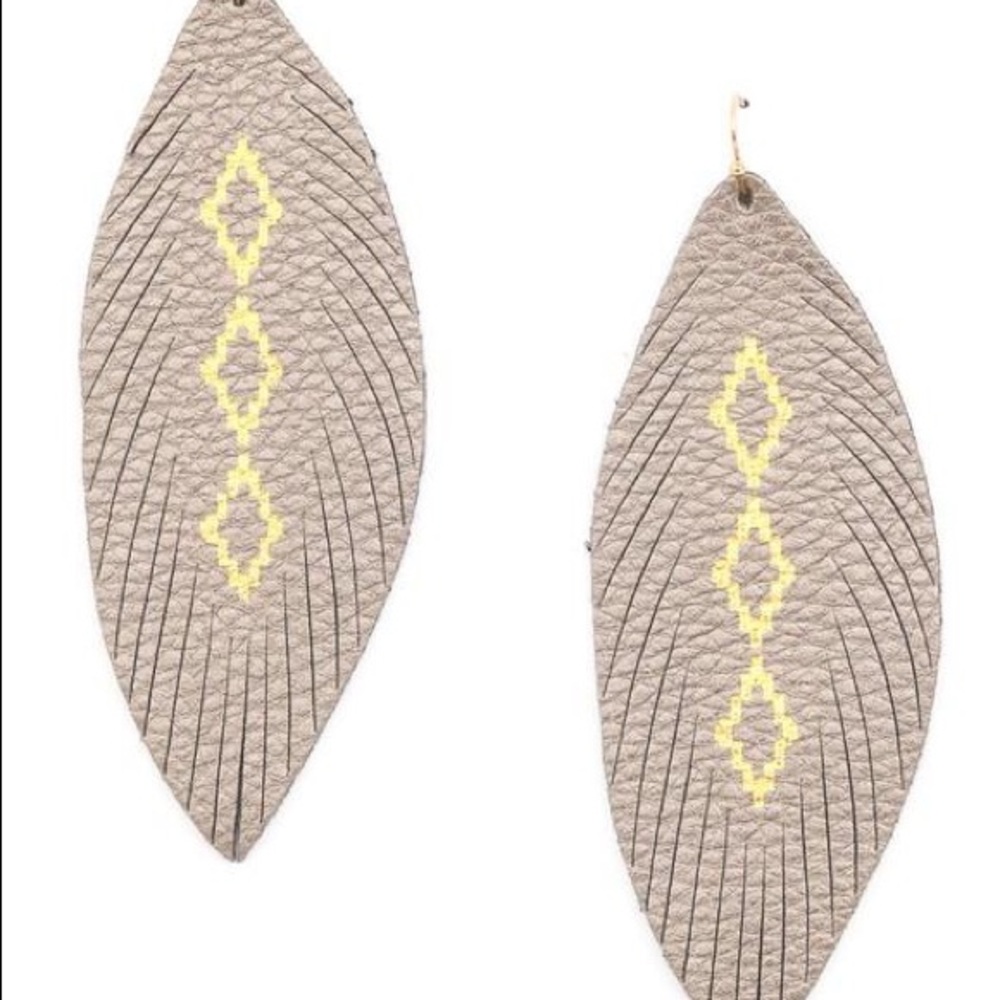 Riley faux leather earrings